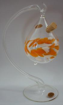 Obstfliegenfalle mit Ständer (transp./transp.-mandarine-weiß)